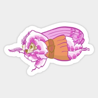 Doggerel Moth Taking a Dramatic Nap Sticker